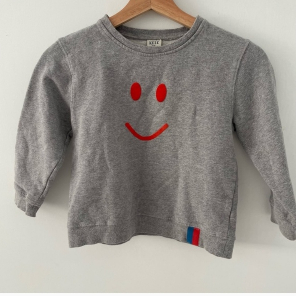 Kids Gray Smiley Face Sweatshirt